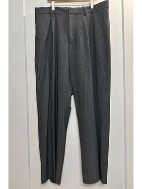 Gap Heather Dark Gray Men’s Pleated Straight Dress Work Office Pants 34x30